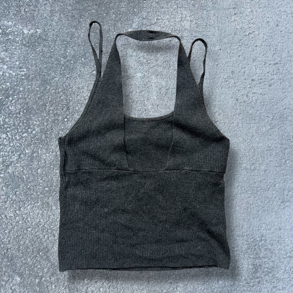 Daily Practice Ribbed Halter Tank – Size Medium
